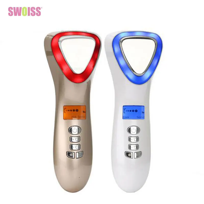 

Ultrasonic Cryotherapy Hot Cold Hammer Face Lifting Skin Rejuvenation Facial Massager Ultrasound Firming Face Fast Shrink Pore