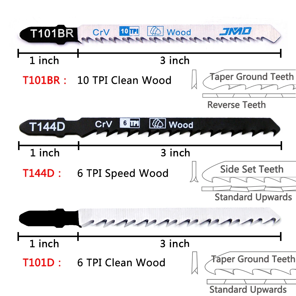 POLIWELL 30 шт. T101D T101BR T144D деревообрабатывающие пильные диски Набор Т-хвостовик Cr-V пилы для быстрой и чистой древесины резки дома DIY