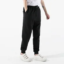 Коричневый, черный, серый флис осень зима теплый эластичный пояс мужские тренировочные брюки Классический премиум качество