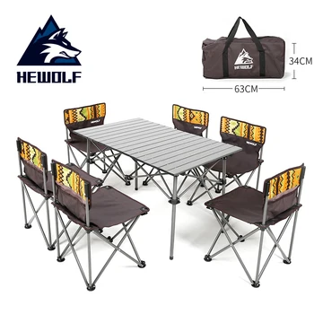 

Ultralight Outdoor Folding Table Chair Camping Aluminium Alloy Family Picnic Table Waterproof Durable Folding Table Desk