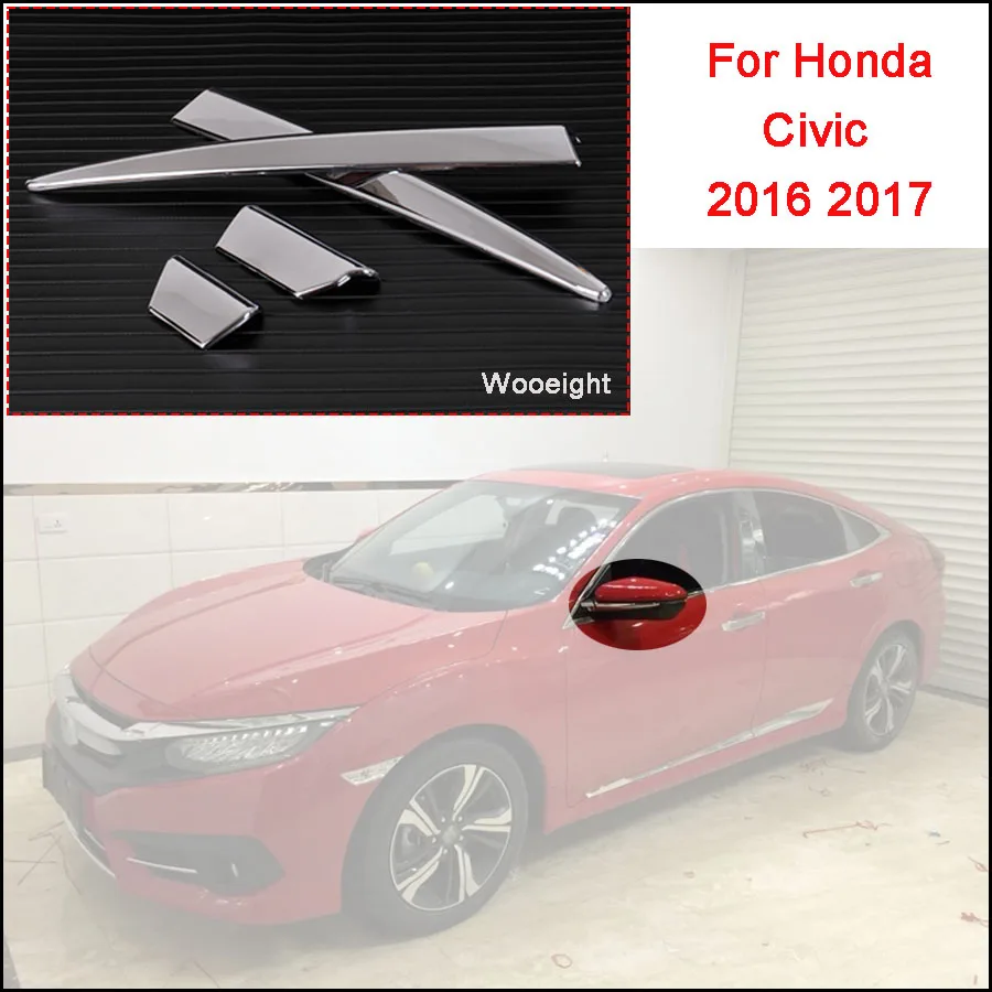 

2Pcs Car Rearview Mirror Decorative Strips Trim Side View Mirror Protection Accessories For Honda Civic 2016 2017