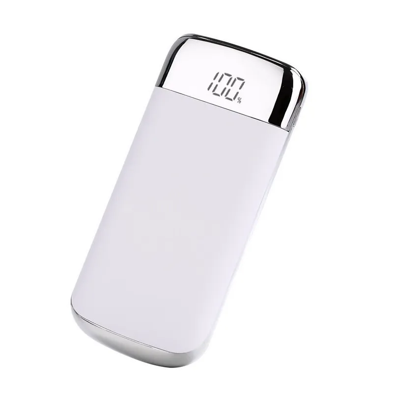 Для Xiaomi iphone samsung lcd 30000mah power Bank Внешняя батарея PoverBank 2 USB power bank портативное зарядное устройство для мобильного телефона 18650 - Цвет: White