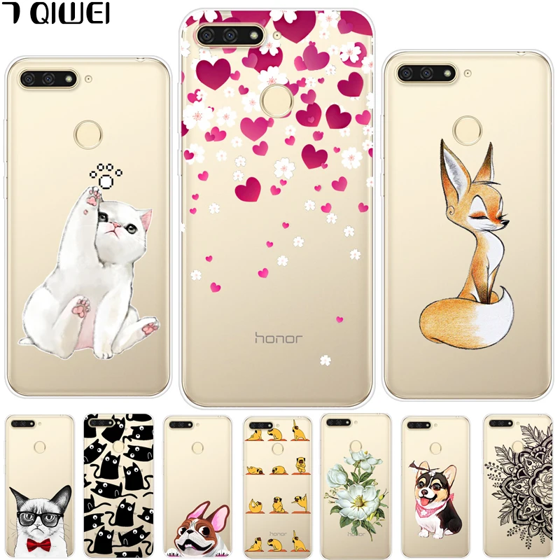 

AUM-L41 Coque For Huawei Honor 7C 5.7'' Case Silicone Soft TPU Cover For Huawei Honor 7C Case Honor 7 C Honor7C C7 Cool Animal