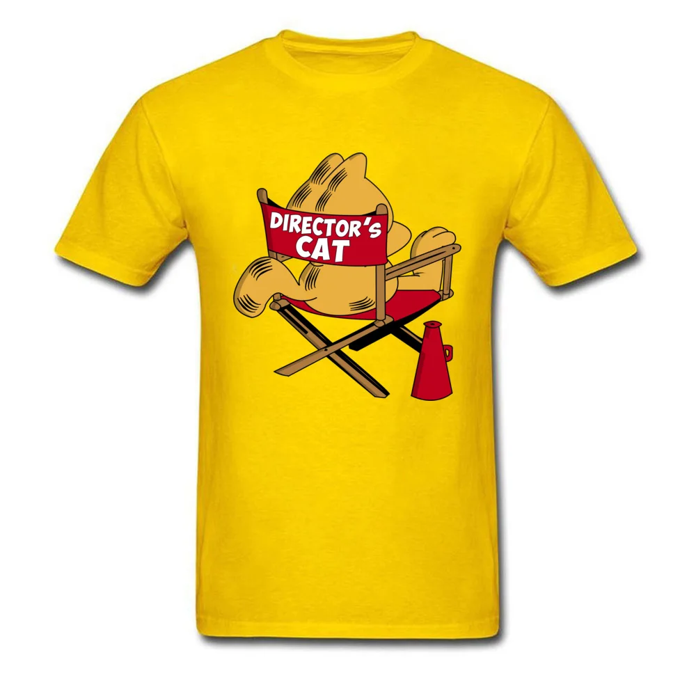 cosie Short Sleeve Tops Shirt VALENTINE DAY O Neck 100% Cotton Men T-Shirt Directors...Cat cosie Tee Shirts Oversized Directors...Cat yellow