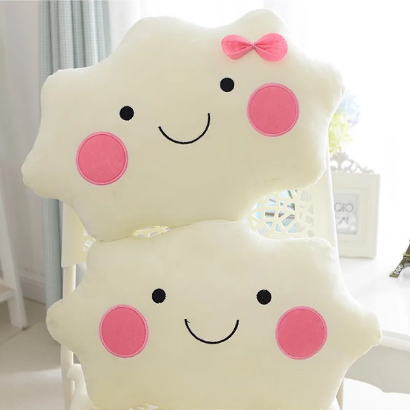 

38*38cm New Arrival Cute Cloud Shape Pillow Sofa Back Cushion Office Nap Bolster White