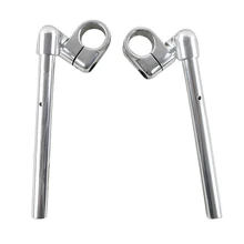 2 шт Мотоцикл отдельно стоящий Руль Серебряный алюминиевый сплав регулировка для 37 мм амортизатор