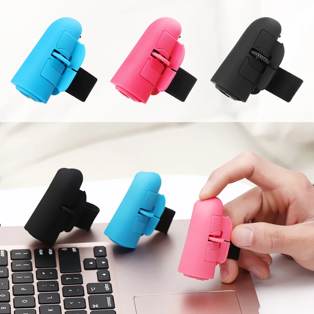 

Fashion Mini Finger Mouse Wireless 2.4GHz USB Optical Ring Mice 1600DPI For Laptop PC