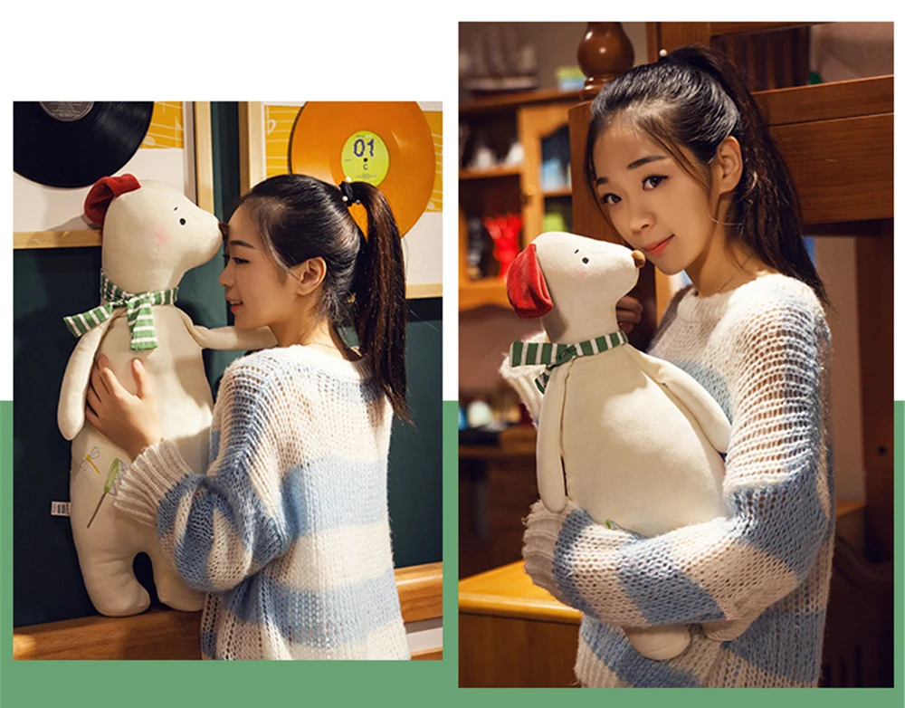 Fancytrader Soft Dog Animals Plush Pillow Doll Lovely Stuffed Big Pop Anime Dogs Toys for Kids Adults Gifts 9