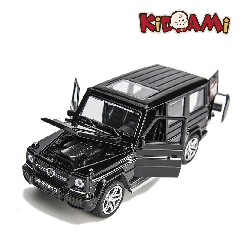 KIDAMI 1:32 Сплав MINIAUTO Benz G65 SUV amg литой автомобиль модель мальчик коллекция подарок игрушки для детей siku - Цвет: Bright black