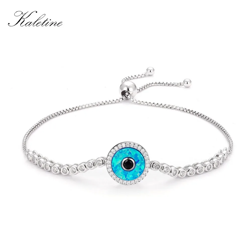 Kaletine боги глаз стерлингового серебра 925 браслет Модные украшения Браслеты для Женщины Рождественский подарок