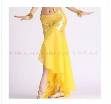 Одежда для танцев живота сексуальная золотая точка ткань рыбий хвост юбка юбка танец живота для женщин юбки для танца живота - Цвет: yellow