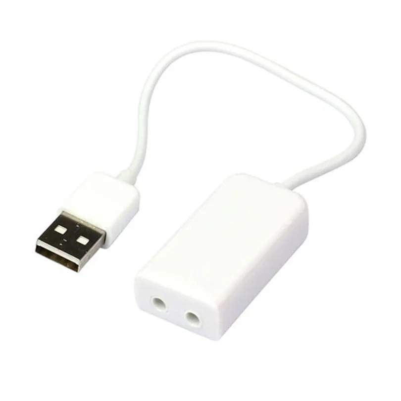 USB 2,0 Виртуальный 7,1 канальный аудио usb звуковая карта аудио интерфейс звуковая карта адаптер Белый для ноутбука ПК Mac дропшиппинг