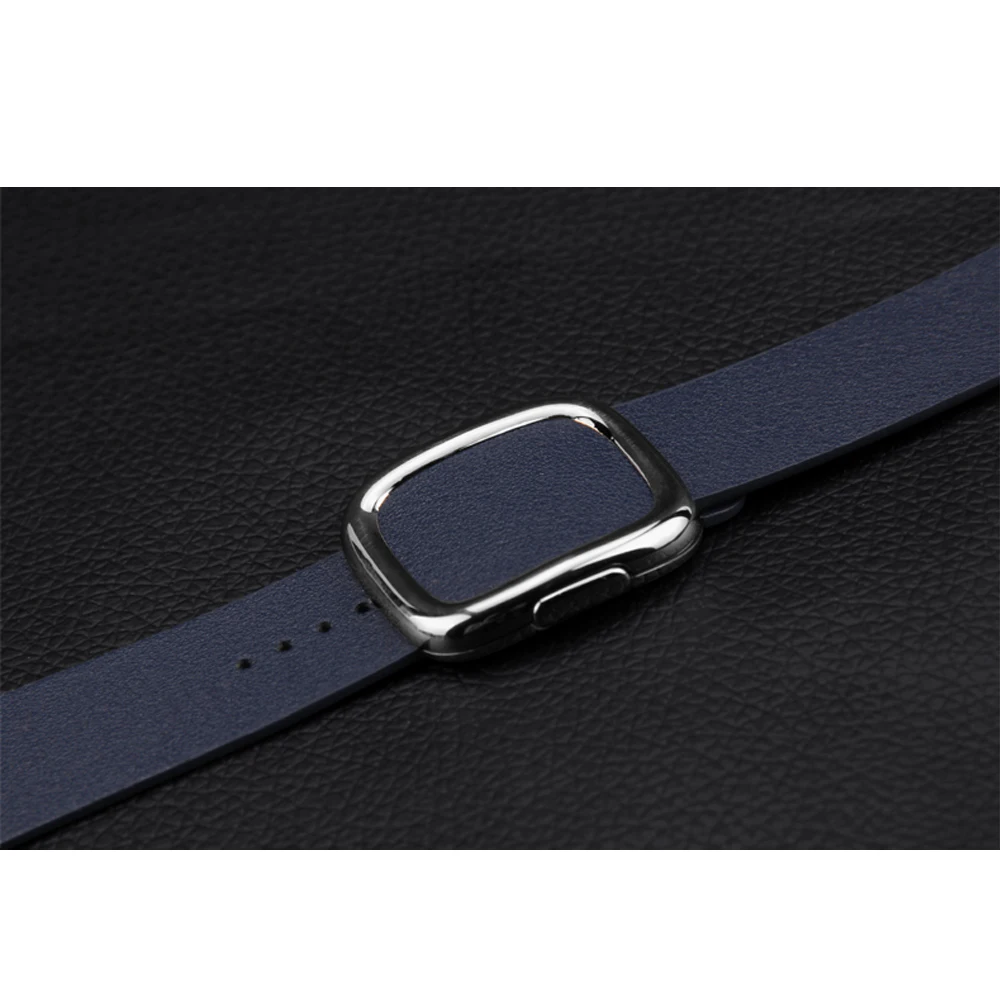 Кожаный ремешок для Apple Watch 4 5 ремешок 44 мм/40 мм iwatch 3 ремешок 42 мм/38 мм correa Современный браслет ремень аксессуары для часов 4 3 2 1 5