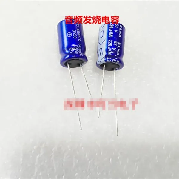 10pcs 220uF 63V Japan ELNA RE3 Series 10X16mm 63V220UF Audio capacitor | Обустройство дома