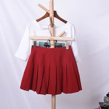 Новые спортивные женские юбки, теннисная юбка-шорты, юбки для бадминтона, юбки для бега, короткие юбки-брюки, Плиссированные Теннисные Юбки для девочек