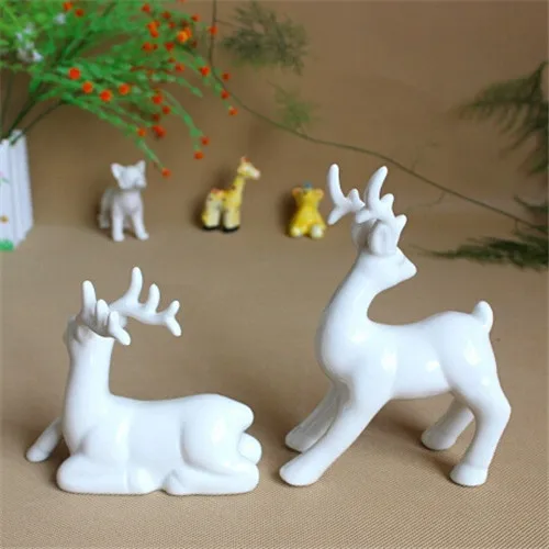 New White Ceramic Christmas Reindeer Christmas Gift Lovers Couples