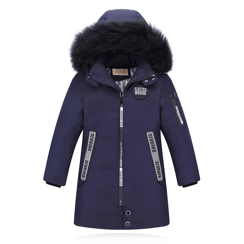 

2018 long down jackets for kids teenage winter warm thick coat for boy's parka jacket winter down jacket children snowsuit