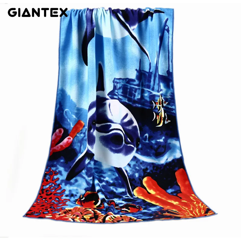

GIANTEX Print Super Absorbent Bath Beach Towels Soft Microfiber Towels Drying Washcloth Swimwear Shower 70x150cm U1720