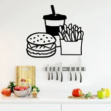 Classic fast food Pvc Wall Decals Home Decor Waterproof Wall Decals Art Decoration DIY Home Decor