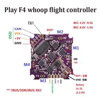 Play F4 whoop Flight Control 1-2S integrated 4 in 1 Brushless ESC support DSHOT Oneshot125 Multishot PWM for FPV Drone