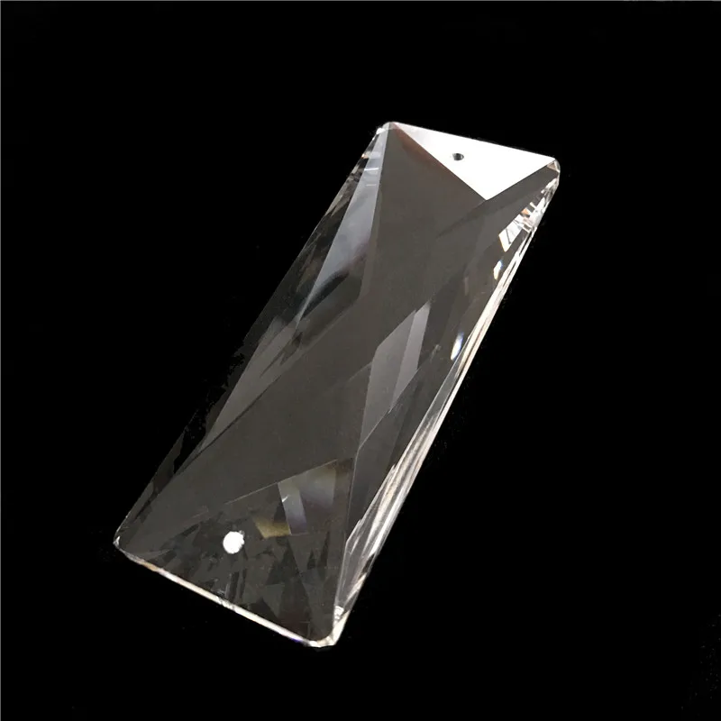 200pcs/lot , 76mm Crystal Faceted Rectangle Prism Pendant In 2 Hole