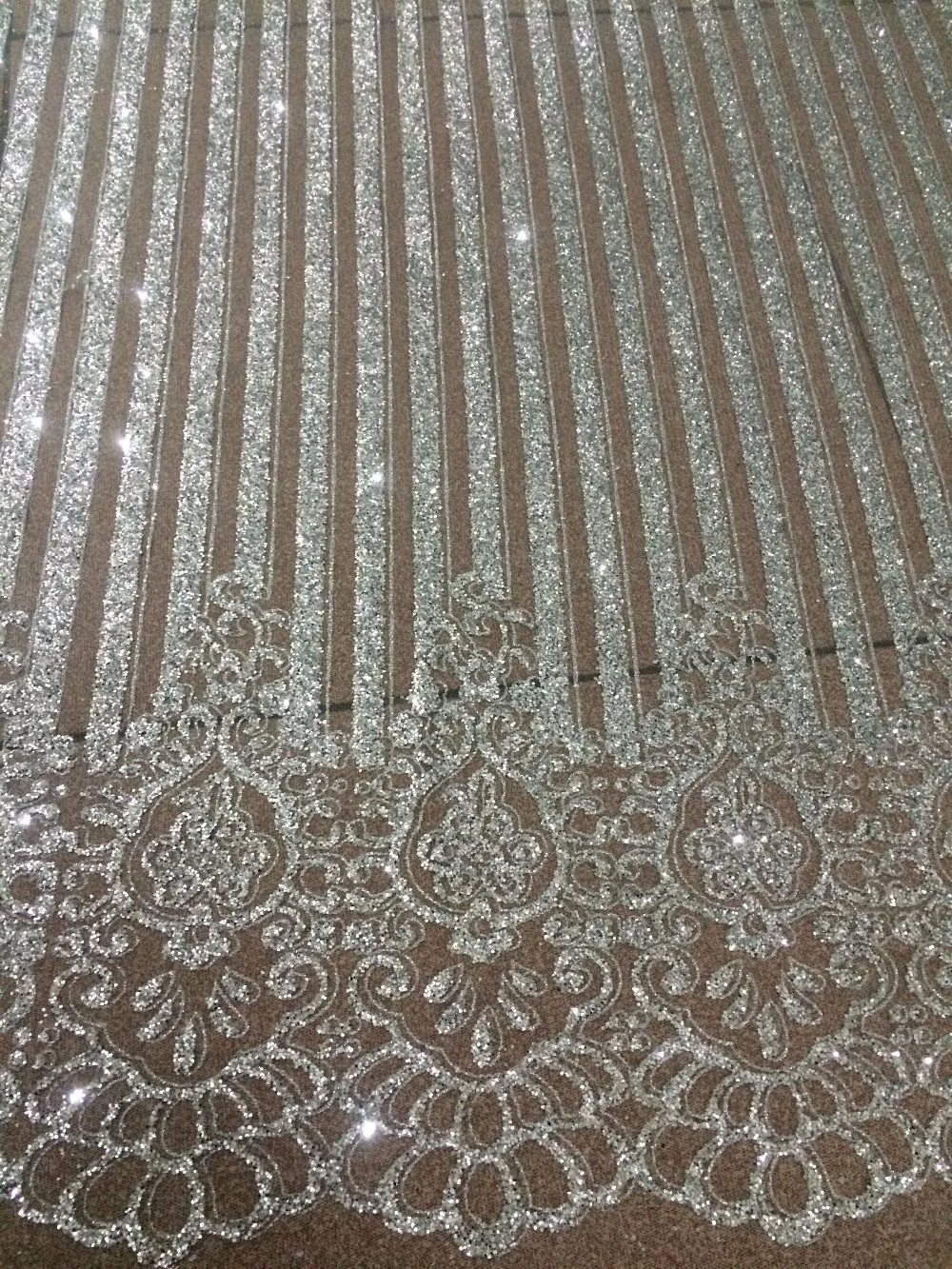 

High quality SYJ-492 nigerian embroidery net lace with glitter African tulle mesh lace fabric