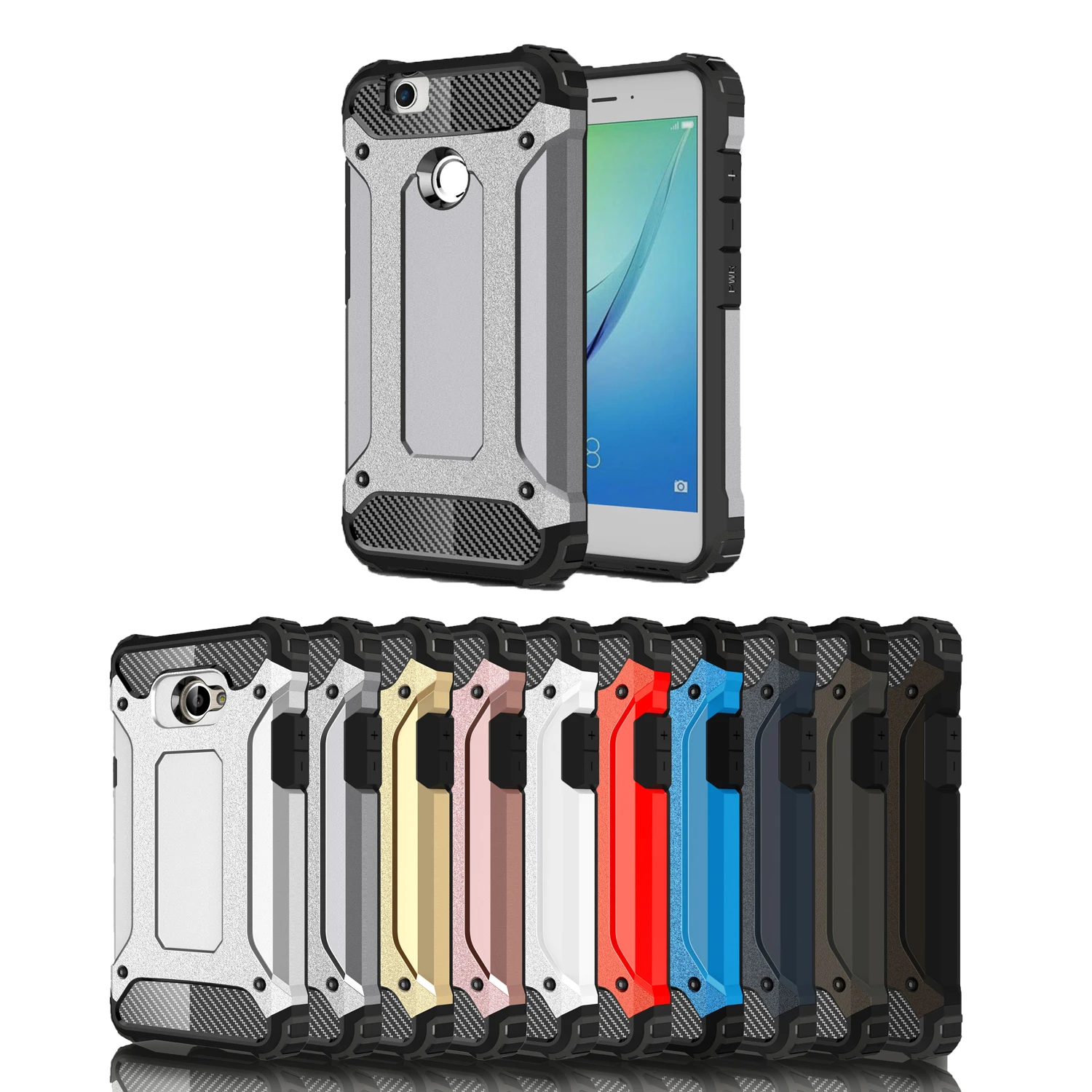 Heavy Duty Hard Silicone Case for Huawei Nova Phone Back Cover CAN-L11 CAN-L13 CAN L01 L11 L13 |