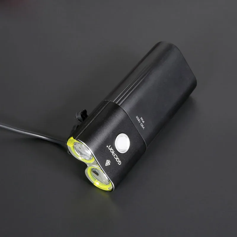 Top 1600 Lumens Bicycle Light MTB Front Light Cycling Headlight Power Bank Waterproof USB Rechargeable Bike Light Flashlight GACIRON 4