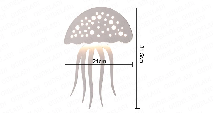 Современный минималистичный кованый акриловый светодиодный светильник для коридора, крыльца, кабинета, спальни, медузы, настенный светильник, прикроватные лампы