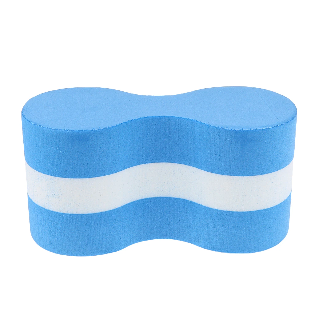Summer Kids Adults Pool Swimming Foam Pull Buoy Float Safety Training Aid Blue White Foam Pull Buoy Kickboard Back Float 