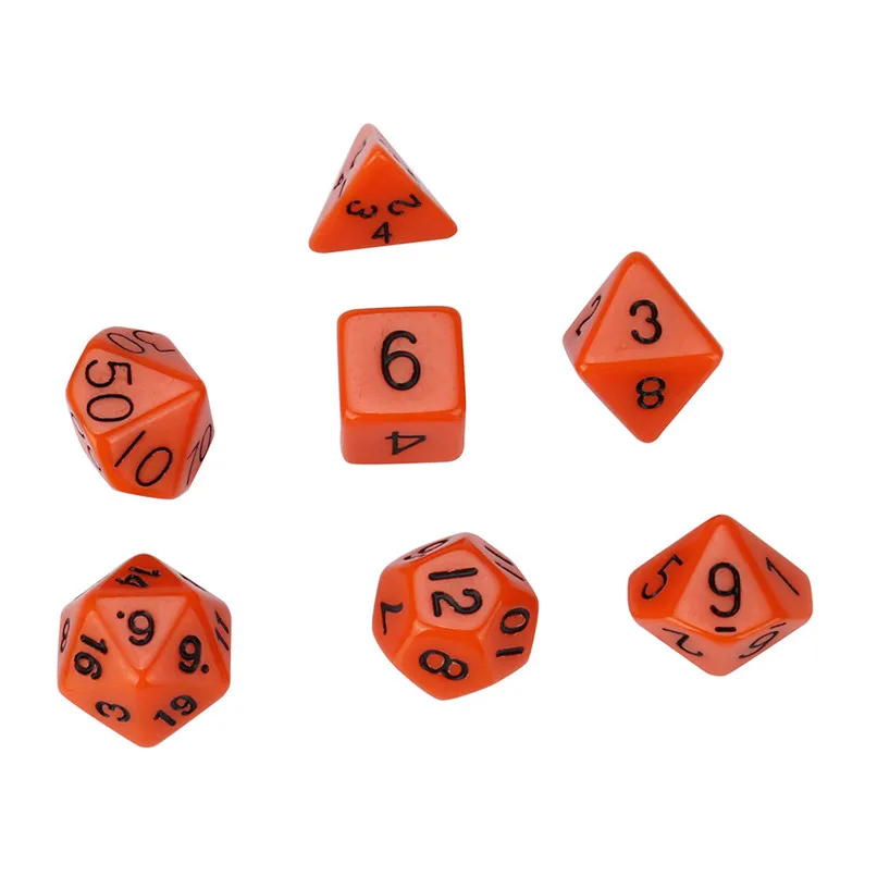 7Pcs Game Dice Pearl Grain D4-D20 Multi Sided Dices Set For TRPG Game Digital Dice High-end Entertainment Tools #2N23 (17)