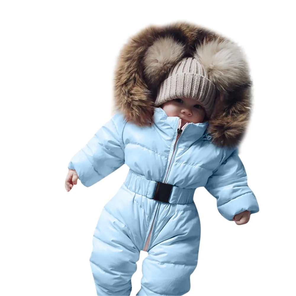 8 цветов, зимний комбинезон-жакет для маленьких мальчиков и девочек, теплое плотное пальто с капюшоном, верхняя одежда комбинезон для новорожденных, высококачественные комбинезоны
