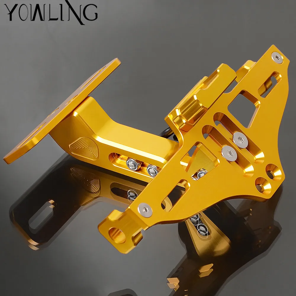 

CNC Aluminum Universal Motorcycle Fender Eliminator License Plate Holder Mount Bracket Adjusted Registration Number Plate Cover