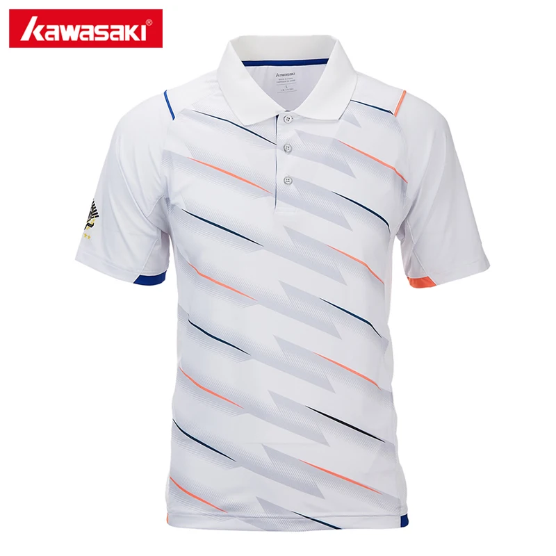 

2018 Kawasaki Brand Men Badminton Shirt Breathable Tennis T-Shirt Short Sleeve Quick Dry Sport Clothing For Male ST-T1002