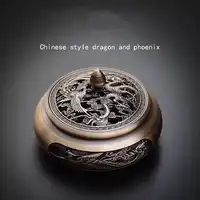Three-legged pure copper to create a dragon and fireproof cotton household incense burner pure copper to create a simple c