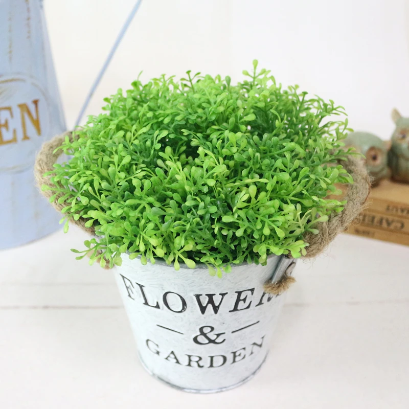 JAROWN Artificial Plants Simulation Flower Flocking Plastic Grass Wedding Home Garden Decor Landscape Wall Handmade DIY Material (10)