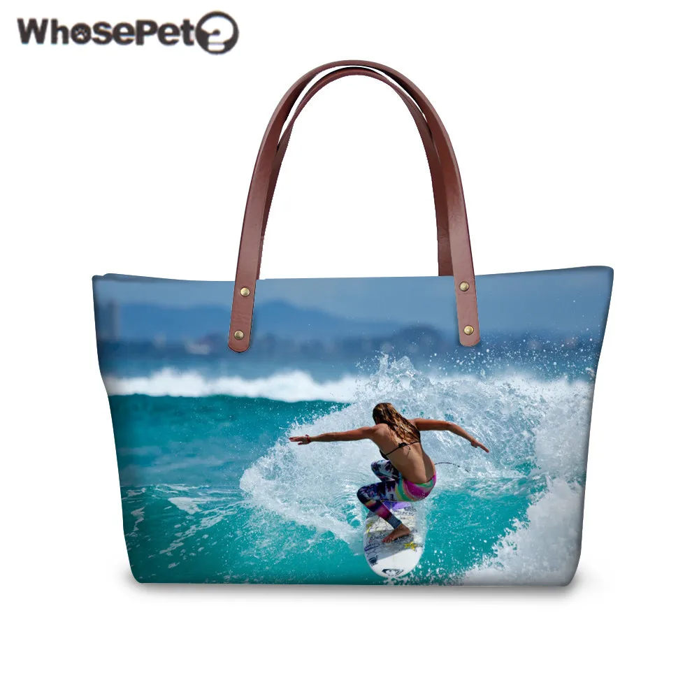 

WHOSEPET Women Handbag Sea 3D Printing Shoulder Messenger Bag Fashion Beach Bag Ladies Tote Bags Female Clutch Bolsa Feminina