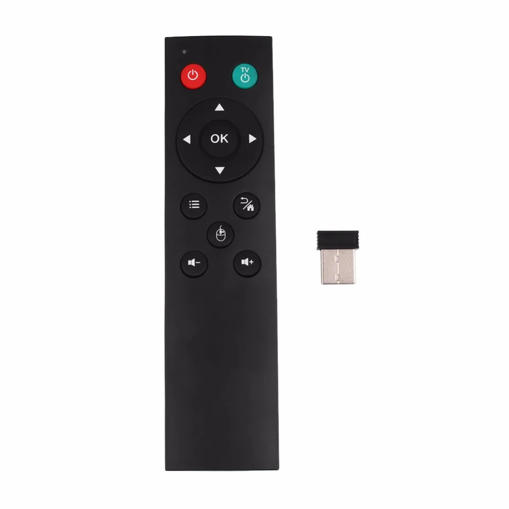 

TV Box Remote control 2.4G USB2.0 Wireless IR Learning Remote Control for PC Android TV Box Black