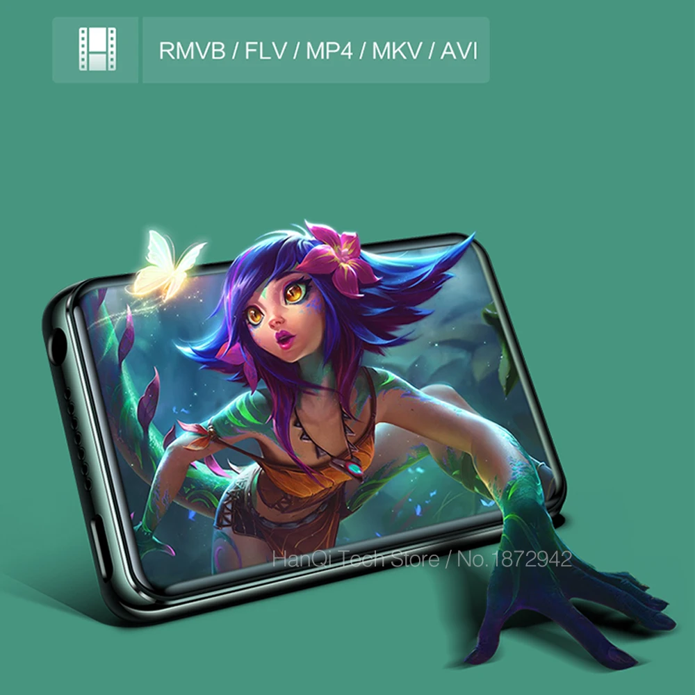 BENJIE X6 Full Touch Screen MP3 Player 4GB 8GB Music Player With FM Radio Video Player E-book Player MP3 With Built-in Speaker