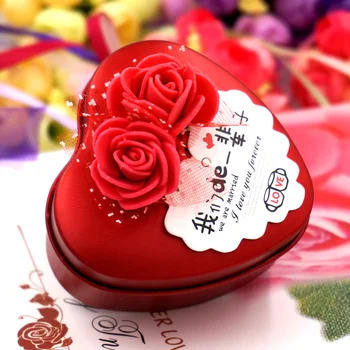 

30PCS Candy box wholesale red wedding tin wedding creative small heart-shaped gift box