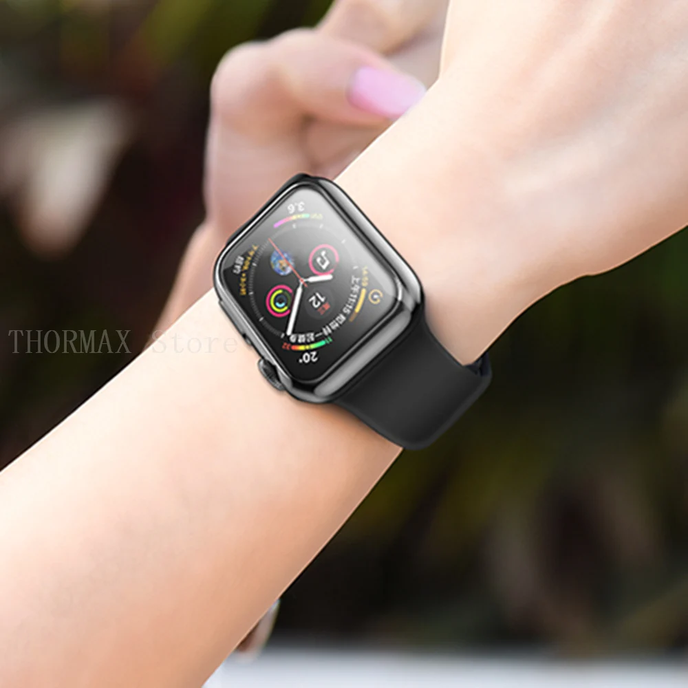 Мягкий чехол для часов из ТПУ чехол для Apple Watch 42 мм 38 мм 40 мм 44 мм Прозрачный Бампер протектор для iWatch 4 3 2 1 Полный экран протектор