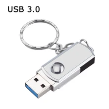 Hot Sell Metal USB Flash Drive USB 3.0 Key Chain Pen Drive 4GB 8GB 16GB 32GB 64GB usb stick Pendrives Pen Drive Memory Stick