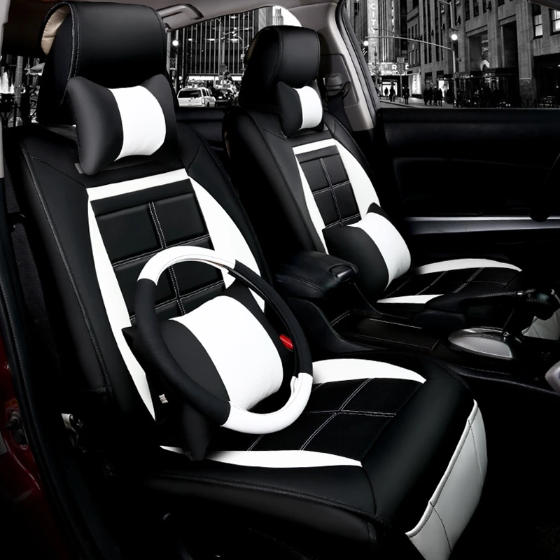 DINGDIAN(передняя+ задняя) 5 сидений кожаный автомобильный чехол для Toyota RAV 4/FORTUNER/4runner/Land Cruiser/COROLLA/CAMRY/CROWN автомобильный Стайлинг
