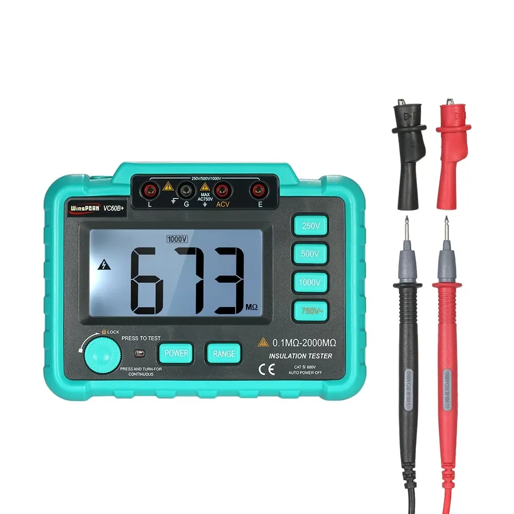 

VC60B+ LCD Digital Insulation Resistance Tester Megohm Meter Megohmmeter earth ground resistance tester DC250V/500V/1000V AC750V
