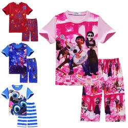 2018 новый летний детский костюм Coco одежда для маленьких мальчиков набор Единорог комплекты с короткими рукавами для комплекты для
