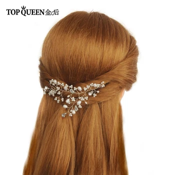 

TOPQUEEN HP104 Hair Jewelry With Freshwater Pearl Wedding Tiara Bridal Hair Vine Wedding Headband Women Wedding Hair Accessories