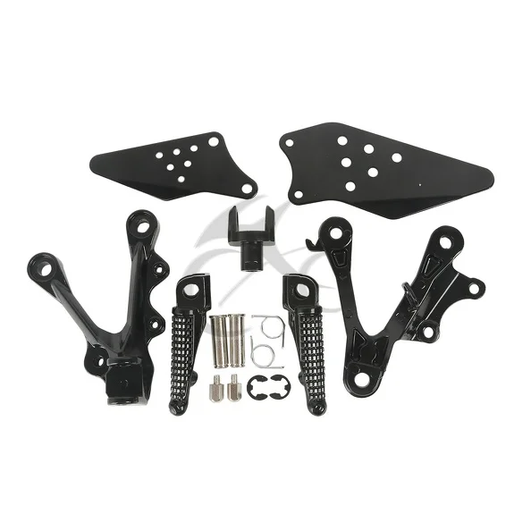 Front Rider Footrest Foot Pegs Bracket Set For Kawasaki Ninja ZX6R 2009