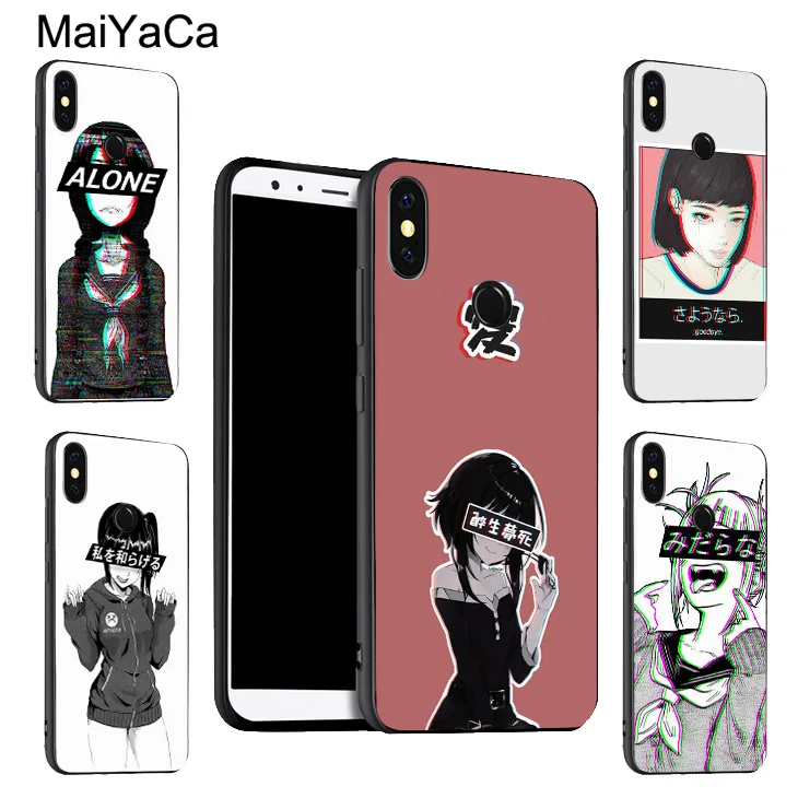 

MaiYaCa Sad Japanese Aesthetic Phone Cover For Xiaomi Redmi 5 Plus S2 6A Note 5 Pro 7 5A 4X Mi 8 6X A2 6 9 Max 3 Mix 2s F1 Case