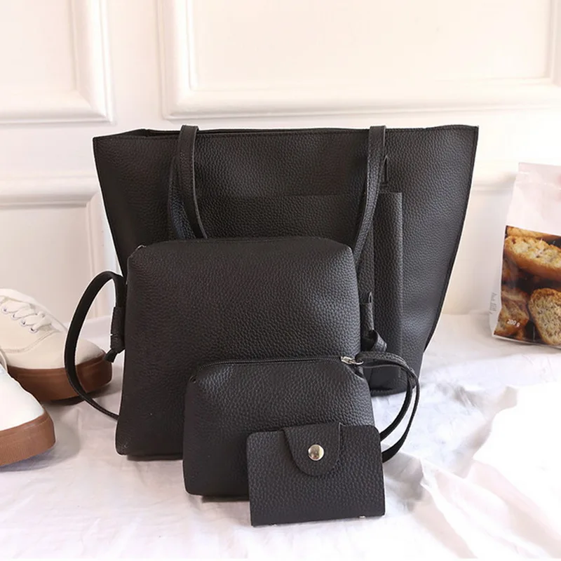 

4 Pcs/Set Women Shoulder Bag Crossbody Shoulder Bag Handbag Shoulder Bags Large Capacity Simple Handle Bag