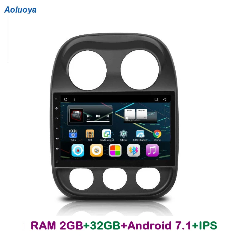 Aoluoya IPS RAM 2 ГБ + 32 Android 6 0 Автомобильный DVD GPS навигация для Jeep Compass 2010 2016 Патриот 2011 2014